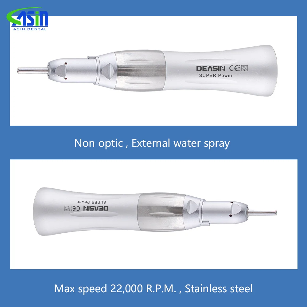 DEASIN-piezo de mano Dental recto de baja velocidad, relación de 22.000 RPM 1:1 para motores tipo E de laboratorio, herramientas de dentista