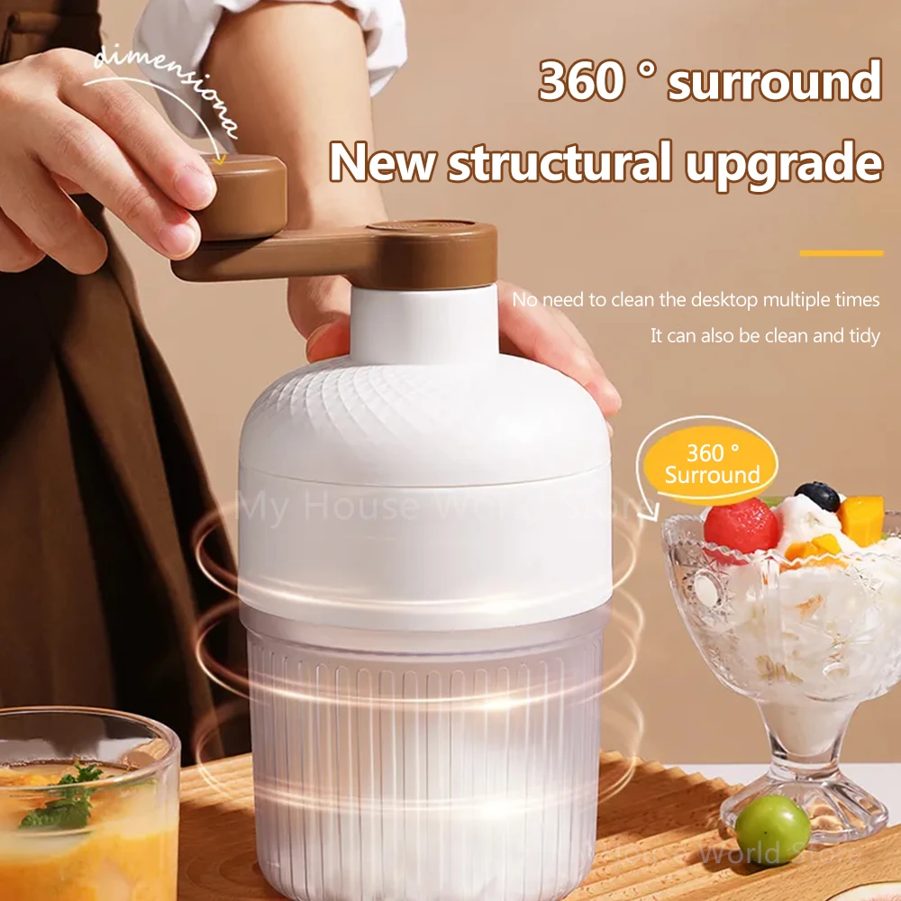 Máquina de hielo raspado, Mini trituradora de hielo manual, máquina para batidos de hielo afeitado, máquina de granizo pequeña portátil para el hogar, herramienta de cocina