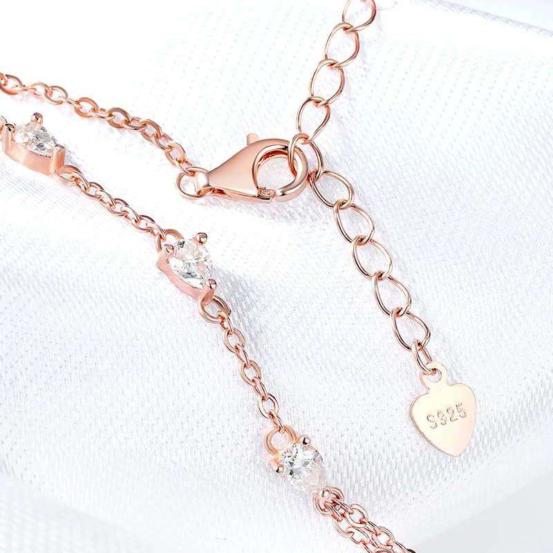 Smyoue, pulseras de moissanita auténtica con corte de pera para mujeres y niñas, cadena de lujo con diamantes de laboratorio, joyería chapada en plata de ley S925 de 18K