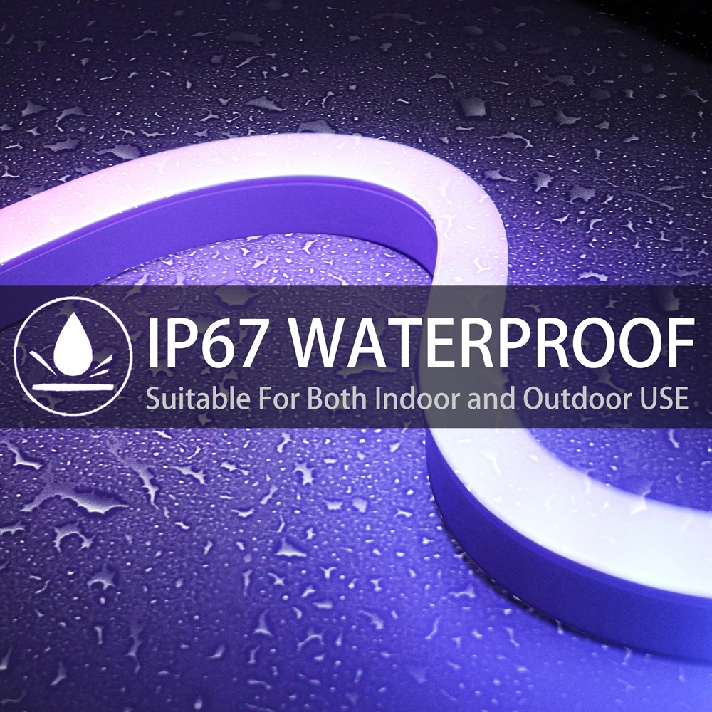 WS2811 WS2812B LED neón cuerda tubo de Gel de sílice IP67 impermeable para WS2813 WS2815 SK6812 5050 RGB tira de luz decoración al aire libre