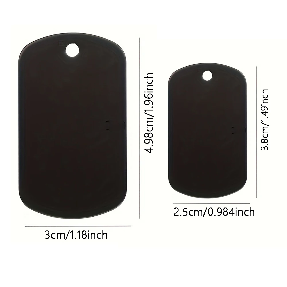 100 Piezas de Etiquetas de Identificación Militar de Aluminio en Blanco, Anillos para Llaveros, Etiquetas Colgantes con Logotipo Personalizado, Suministros para Manualidades y Joyería DIY