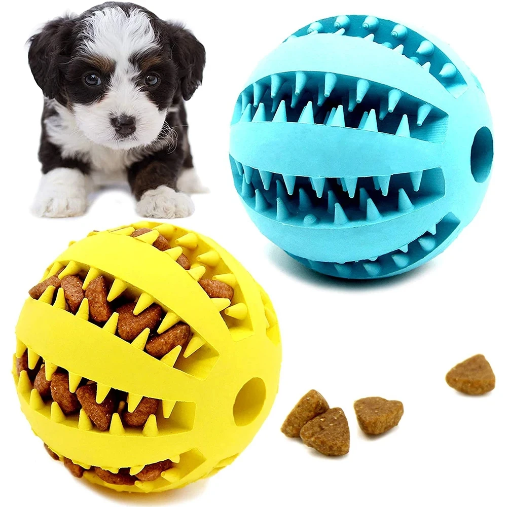 Nuevo Juguete para Perros, Pelotas de Goma Interactivas para Perros Pequeños y Grandes, Juguetes Masticables para Cachorros y Gatos, Limpieza Dental para Mascotas, Pelota Indestructible para Perros