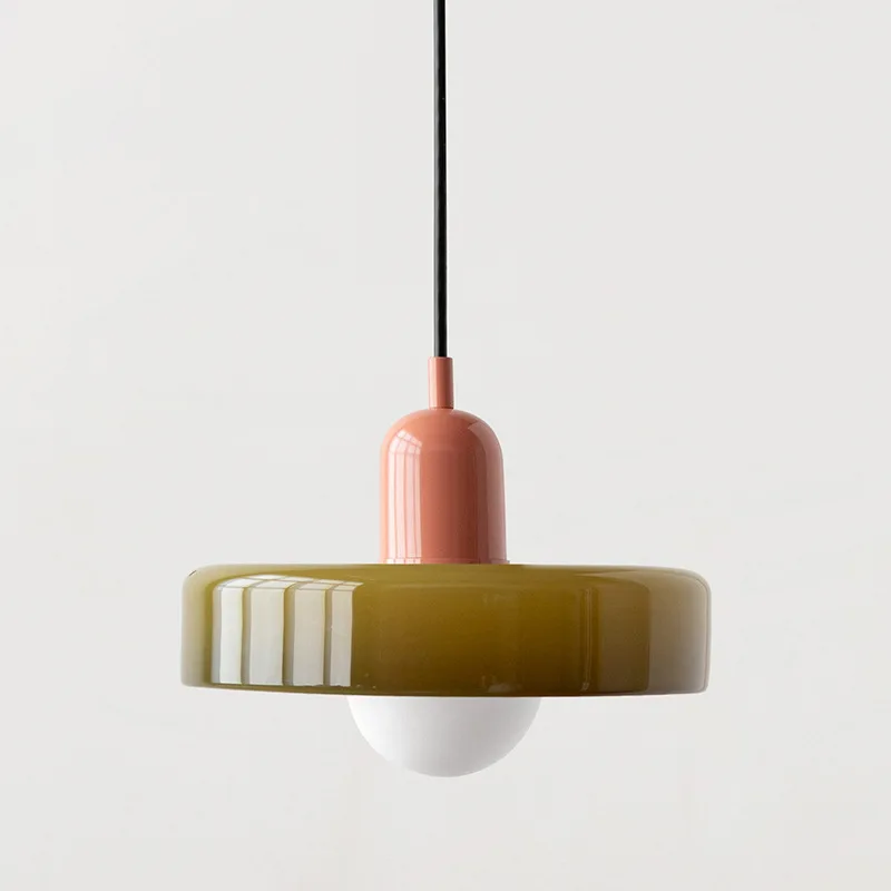 Lámpara de Techo de Vidrio Estilo Nórdico Bauhaus para Comedor, Sala de Estar, Dormitorio, Bar, Cafetería, Decoración Retro