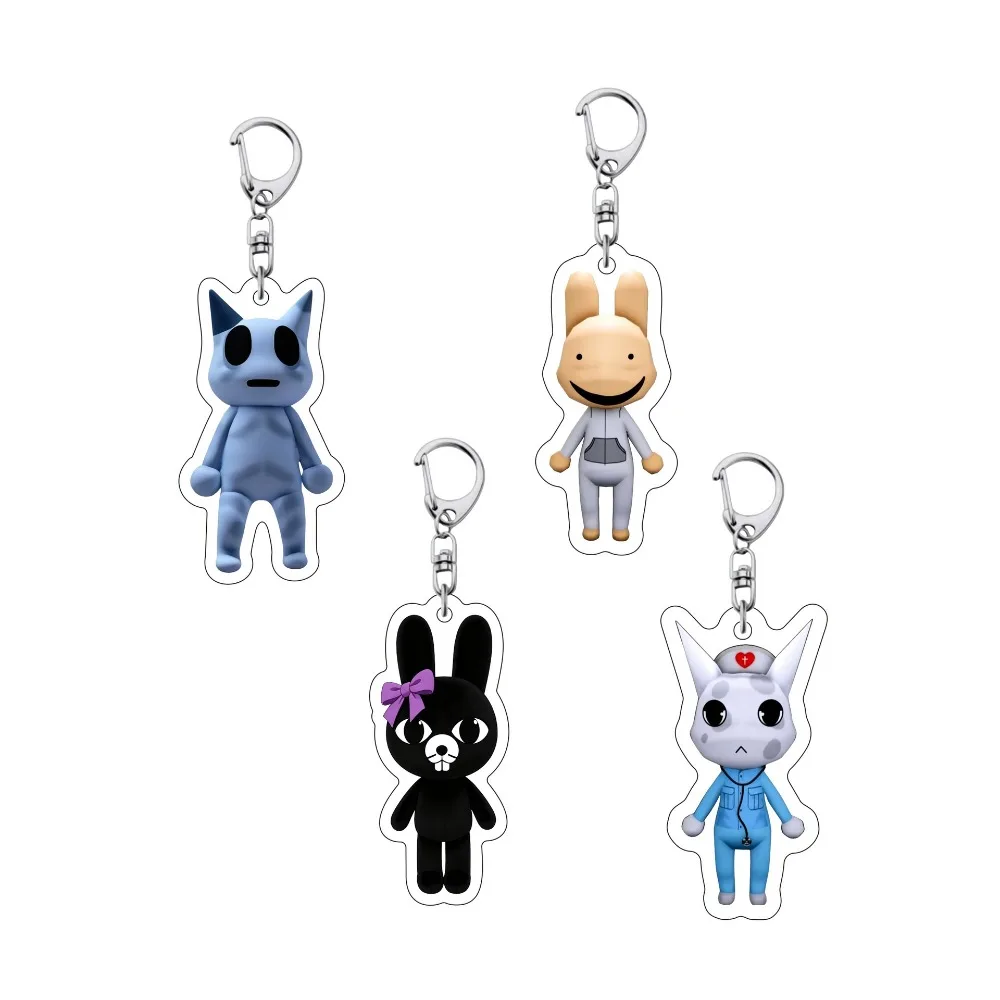Llavero de acrílico con personaje de Hospital de Animales de Terror, accesorio para bolso del juego Hospital de Animales