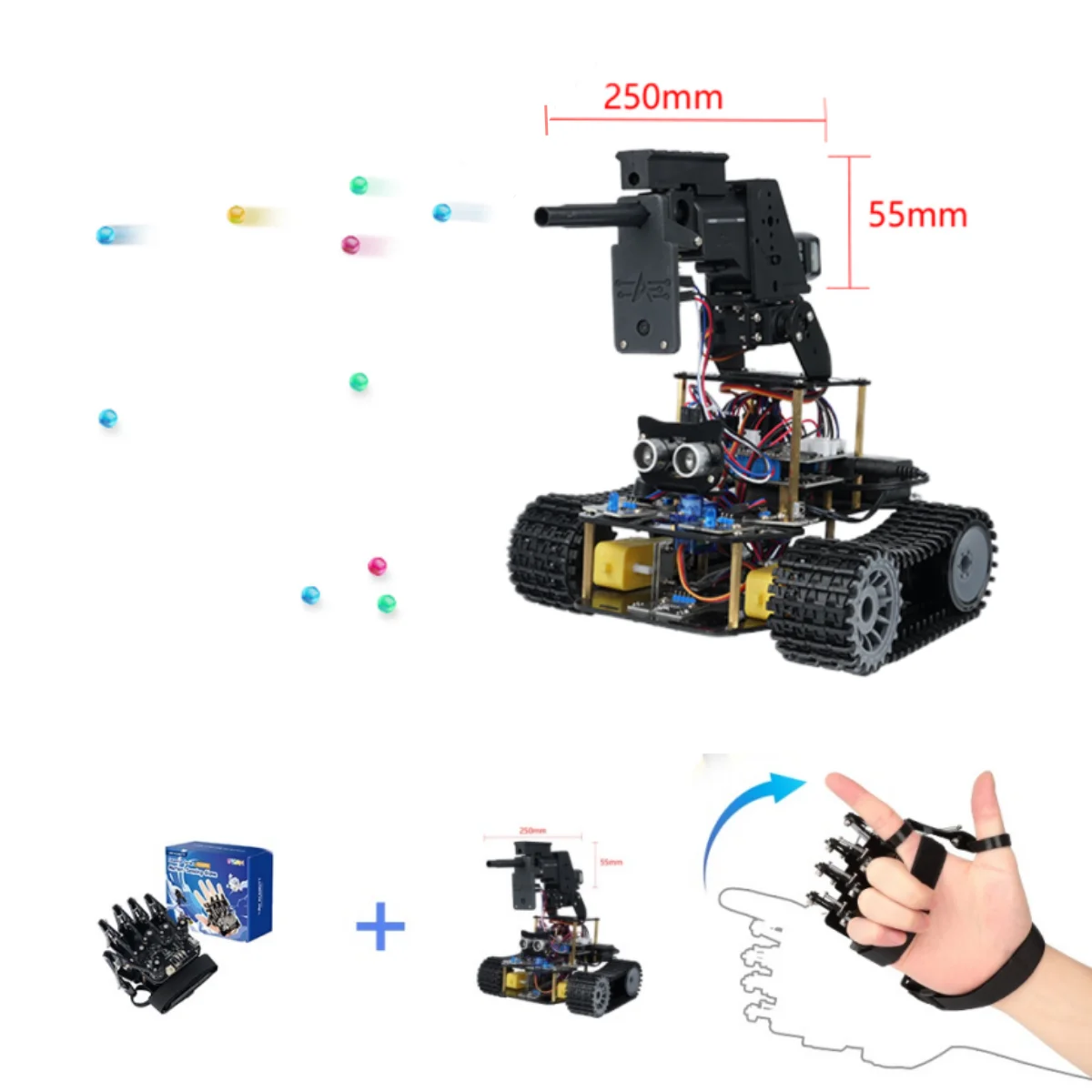 Kit de Coche Robótico Inteligente ACEBOTT ESP32 IoT WiFi con Ruedas Programables, Evitación de Obstáculos, Seguimiento y Codificación Scratch para Arduino