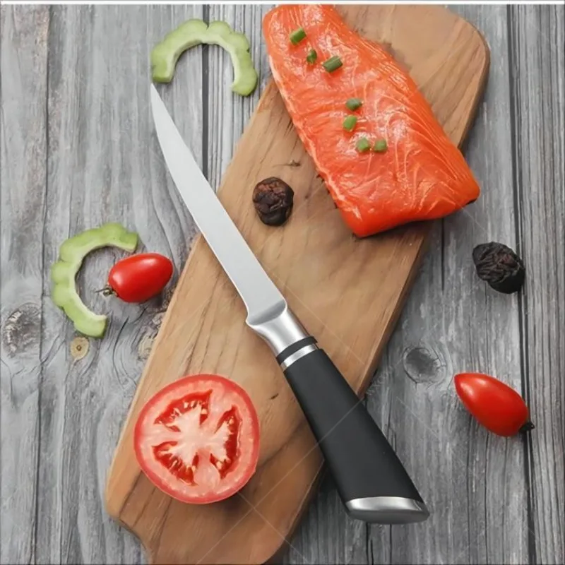 Cuchillo de Chef japonés Sashimi, cuchillo de salmón, cuchillo de corte y deshuesado de carne de carnicero de acero inoxidable, rebanador de frutas para el hogar