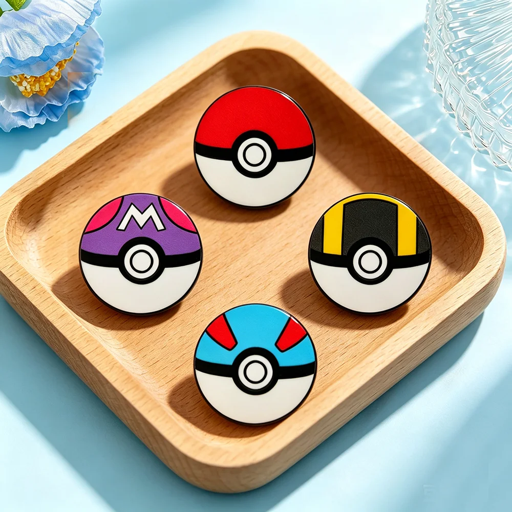 Set de 4/8 pines esmaltados de Poké Ball, broches clásicos de Master Ultra y Great Ball, insignias de solapa de Pokémon para decoración de cosplay, regalo para amigos y fans