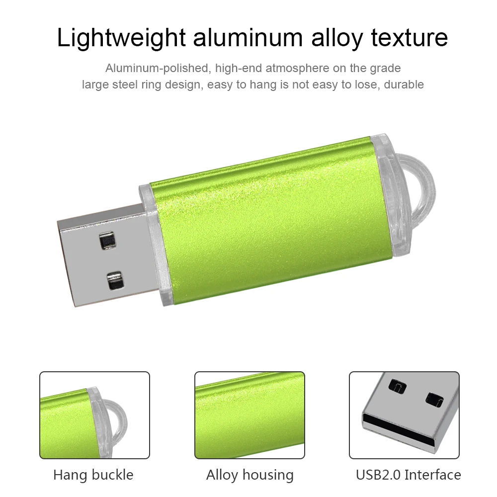 Unidad Flash Usb colorida de alta velocidad, Pendrive de Metal 2,0, 32gb, 16gb, 1gb, 64gb, regalo de fotografía