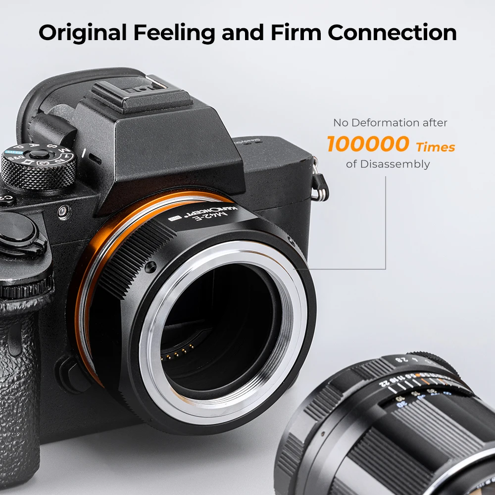 Adaptador de Montura de Lente K&F CONCEPT para Lentes M42 a Cámaras Sony NEX E, Compatible con Sony Alpha NEX-7, NEX-6, NEX-5N, NEX-5, NEX-C3, NEX-3, A7R