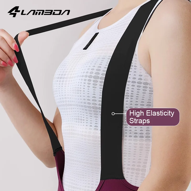 LAMEDA-pantalones cortos de ciclismo profesionales para mujer, pantalones cortos con pechera, acolchados de esponja 3D, absorbentes de golpes, para bicicleta de carretera, verano