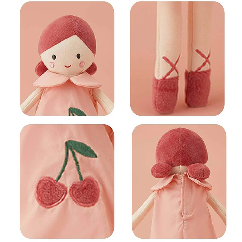 Vestido rosa de 35/38CM para niña, juguete de peluche suave, corona de princesa, muñeca de niña de peluche, muñeca de decoración del hogar de estilo nórdico, regalo de cumpleaños para niños, juguetes