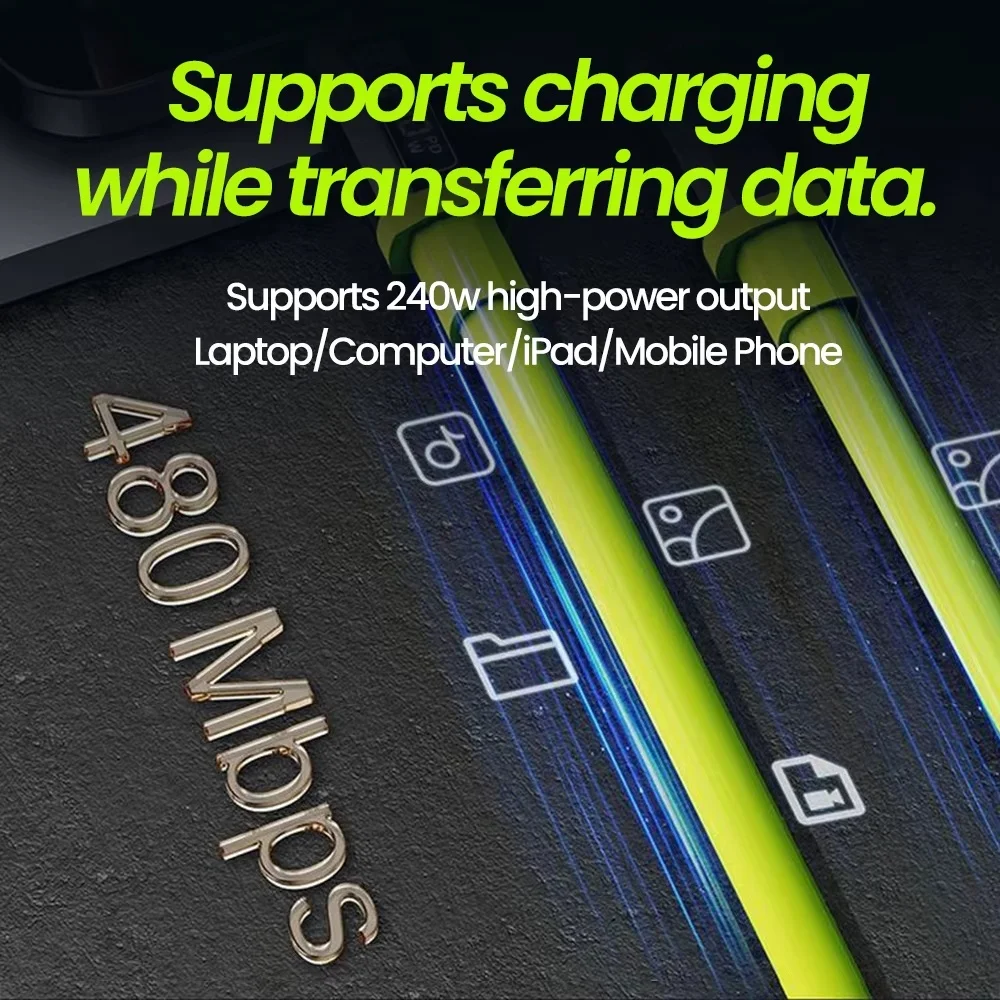 Cable USB tipo C, cargador de teléfono con carga rápida PD, cable de datos para iPhone, Samsung, Xiaomi y Huawei. Cable USB C a USB C para carga rápida y transferencia de datos.