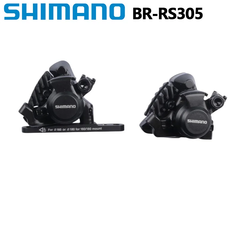 Shimano RS305 freno de montaje plano freno de disco mecánico delantero trasero con pastillas L05A para bicicleta de carretera BR-RS305 pinza trasera negra