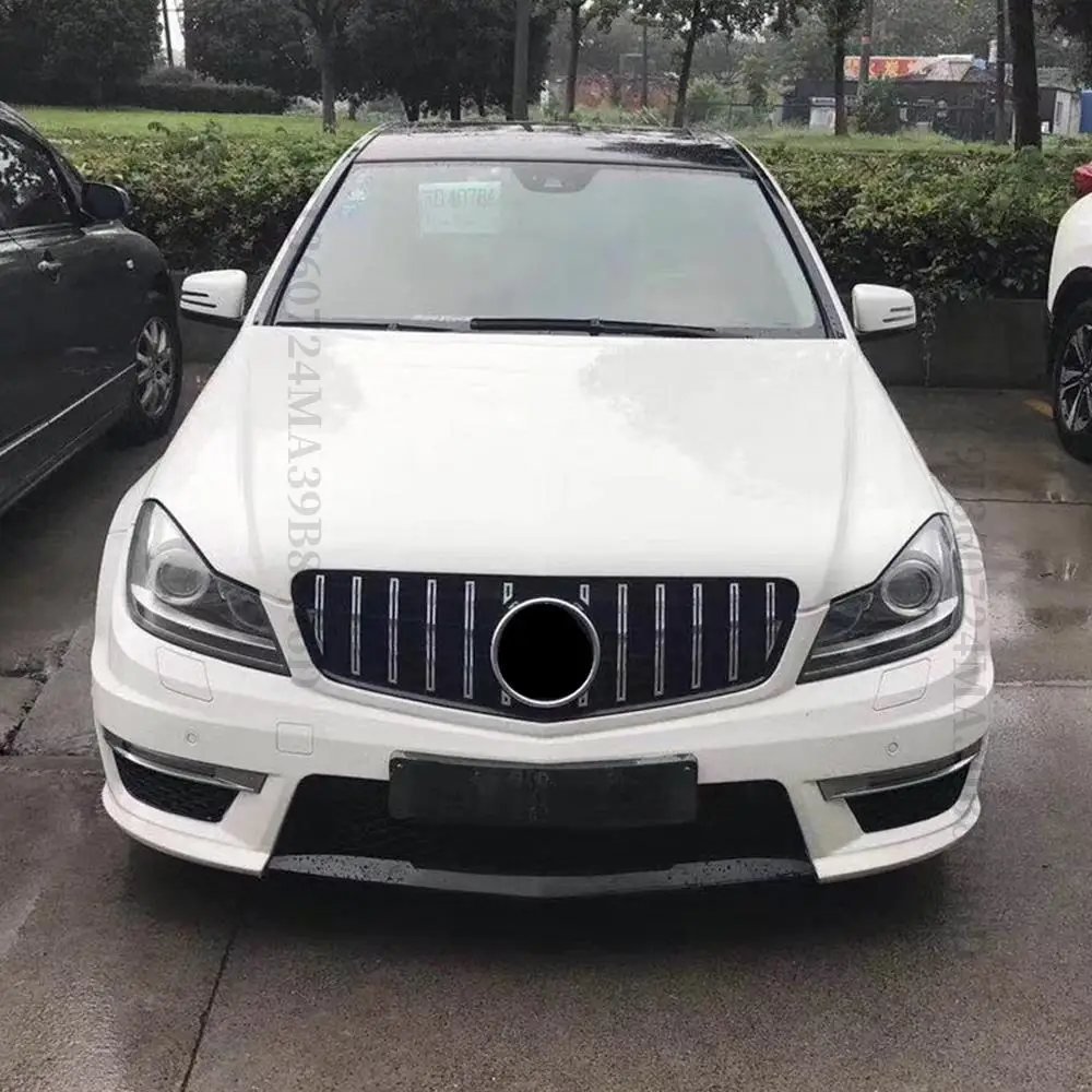 Partida perfecta parrilla de parachoques delantero para Mercedes Benz C W204 C204 S204 2007-2014 C180 C200 C250 C300 AMG GT Diamond Tuning