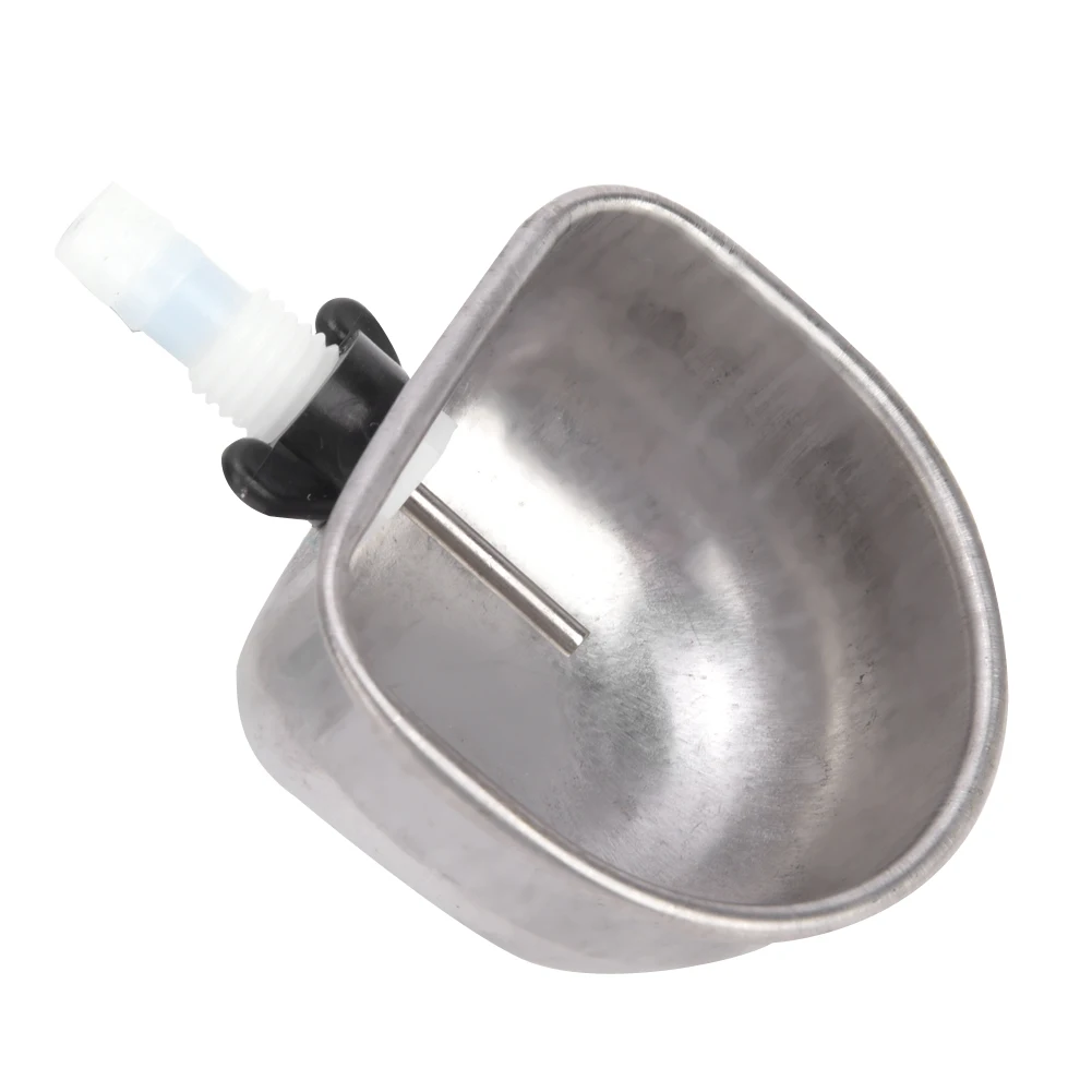 10 juegos de bebedero de conejo, cuenco de agua potable de plástico de acero inoxidable, accesorios de alimentación para conectar manguera de 7mm a 10mm