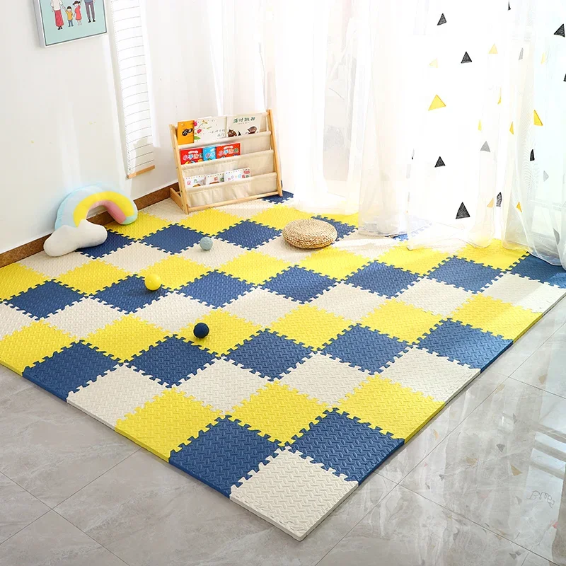 12 Uds. Alfombra de espuma para juegos de bebés, tapete de rompecabezas para niños, baldosas de ejercicio entrelazadas, baldosas de suelo, alfombra de juguete, alfombra suave 30*30*1cm