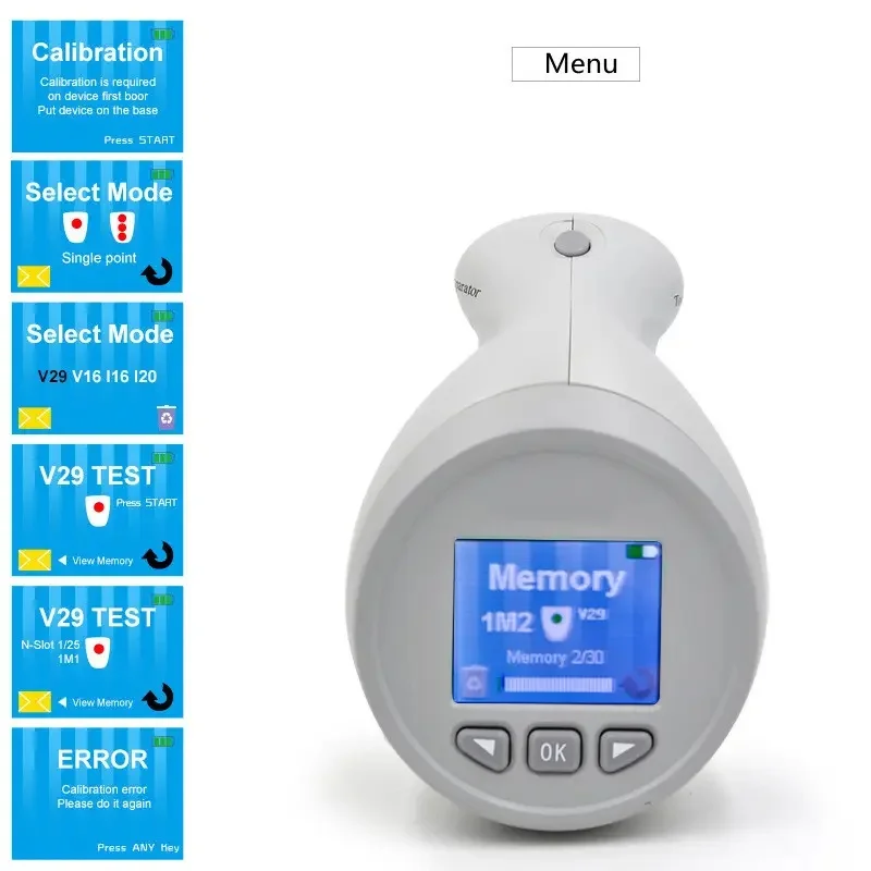 Comparador de Color de Dientes JUMTOP, Guía de Tonos Digital con Cuatro Sistemas Colorimétricos
