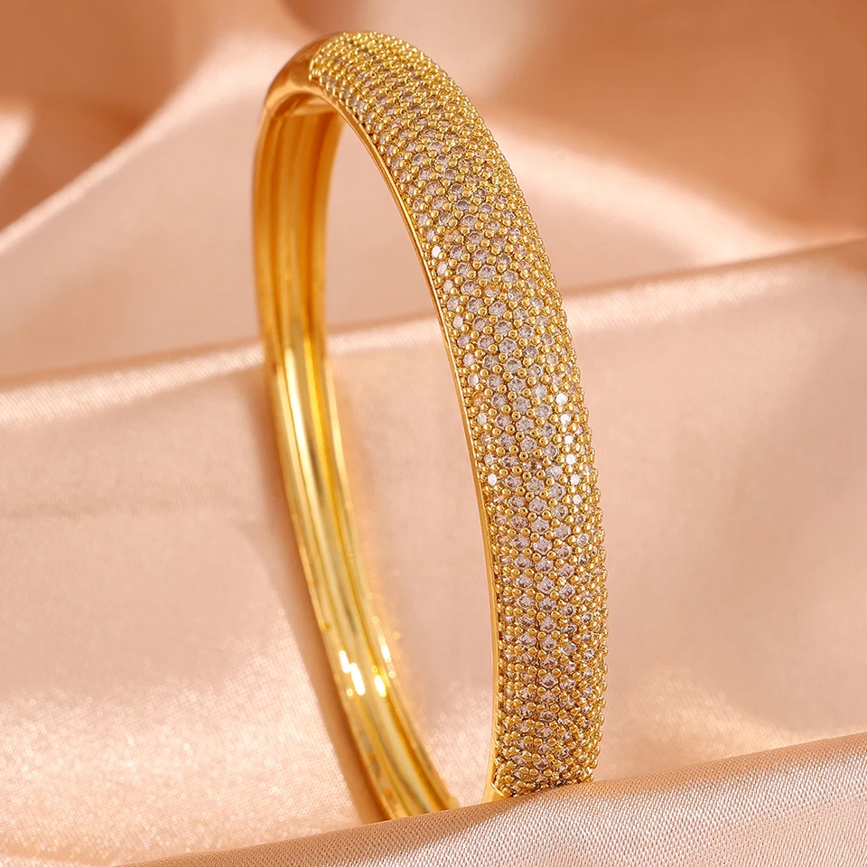 Yupsk - Pulsera de Circonia Brillante y Lujosa con Micropavé Completo para Mujer, Hermosa Joyería para Novia, Boda, Fiesta, Regalo Exquisito