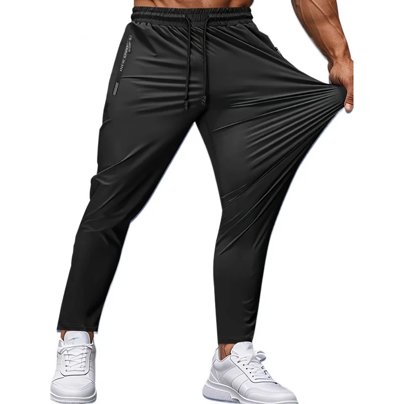 Paquete de 2 pantalones deportivos para hombre, pantalones para correr de alta elasticidad para hombre, pantalones de chándal de secado rápido, pantalones holgados para hombre, pantalones deportivos para pesca y gimnas