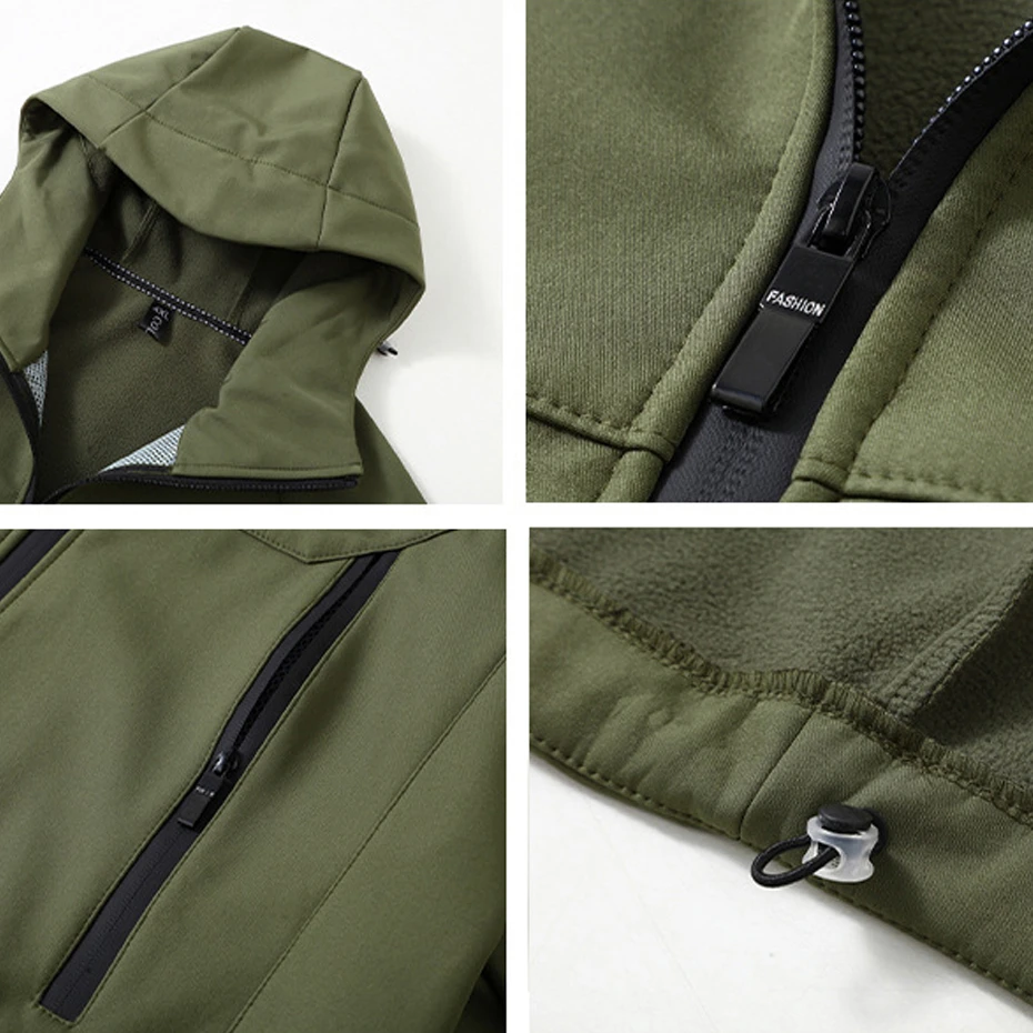 Chaqueta cortavientos impermeable de talla grande 13XL, chaqueta de campamento para hombre, abrigo, chaqueta de lana de otoño, prendas de vestir exteriores para hombre