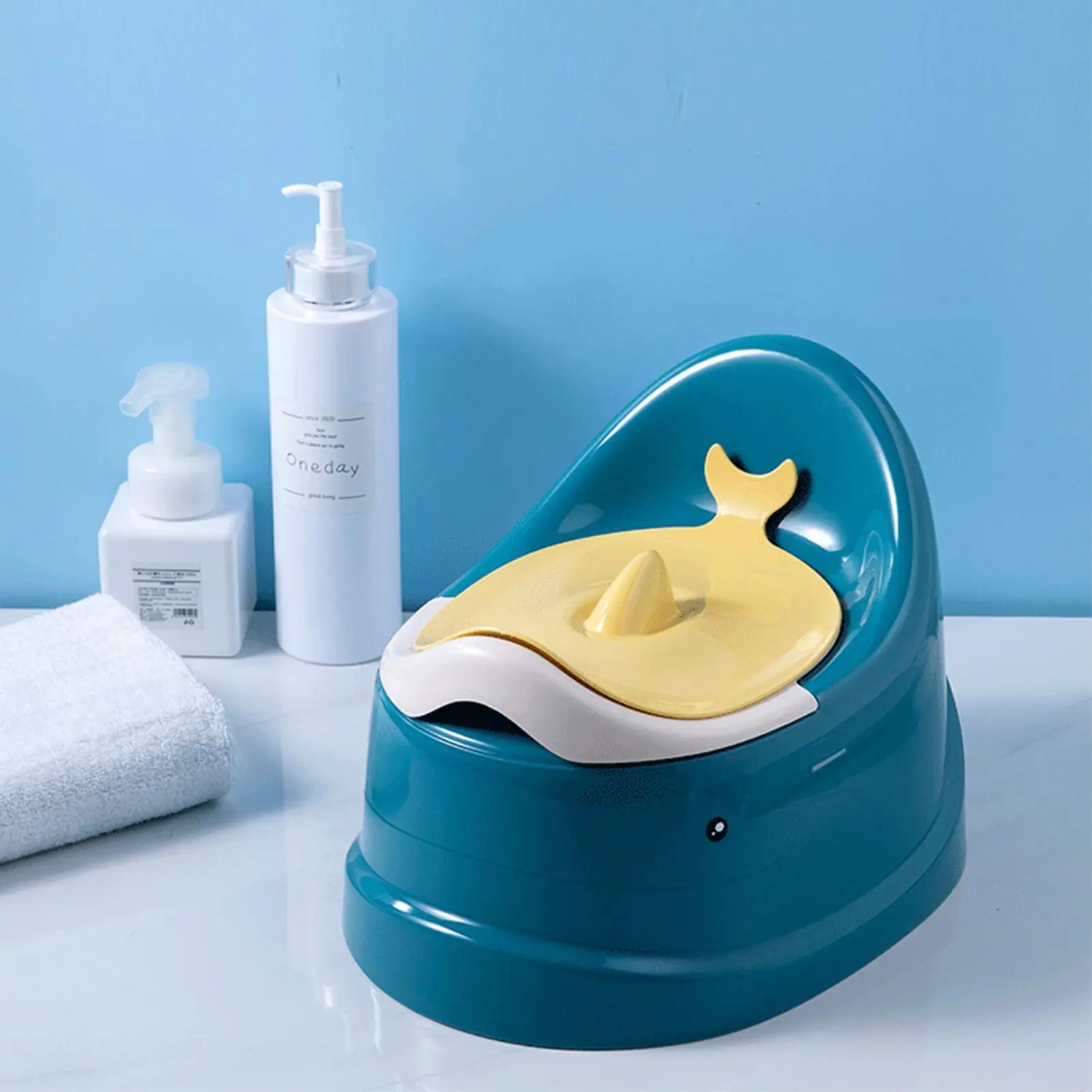 Orinal portátil para niños pequeños, entrenador de inodoro para bebés, inodoro de entrenamiento para viajes, orinal antideslizante con diseño de fondo ovalado estable y seguro, 1 ud.
