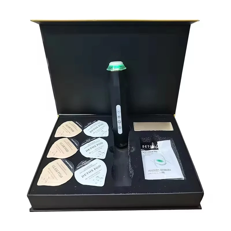 Nuevo diseño, bolígrafo de burbuja de CO2 recargable de mano, cápsulas de oxigenación, cápsulas, máquina Facial de estiramiento de la piel, Kit Facial de oxígeno