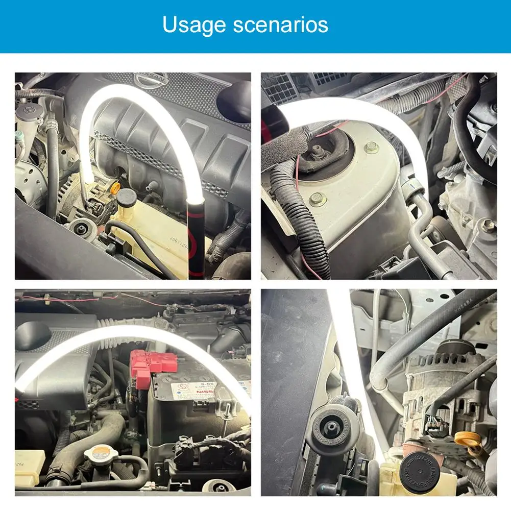 Nueva Linterna LED Flexible y Recargable de Alto Lumen para Mecánicos y Reparación de Automóviles