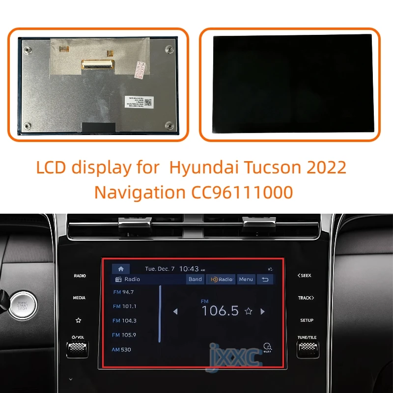 Pantalla táctil para Hyundai Tucson 2022 Navegación CC96111000 Pantalla LCD
