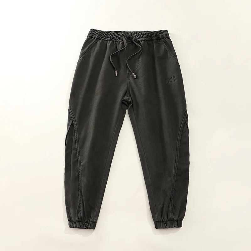 Ropa informal japonesa de talla grande para hombre, pantalones Cargo de gran tamaño, ropa para correr informales Harajuku, pantalones holgados coreanos de Hip Hop para hombre