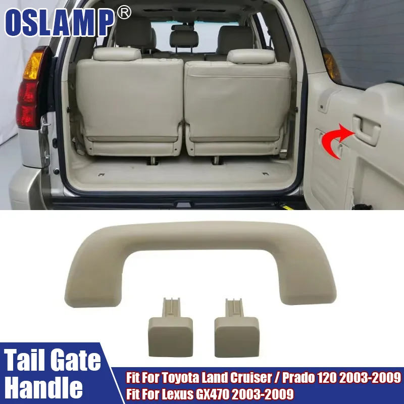 Manija de puerta trasera de maletero de coche, accesorios de coche aptos para Toyota Land Cruiser / Prado 120 2003-2009 para Lexus GX470 2003-2009