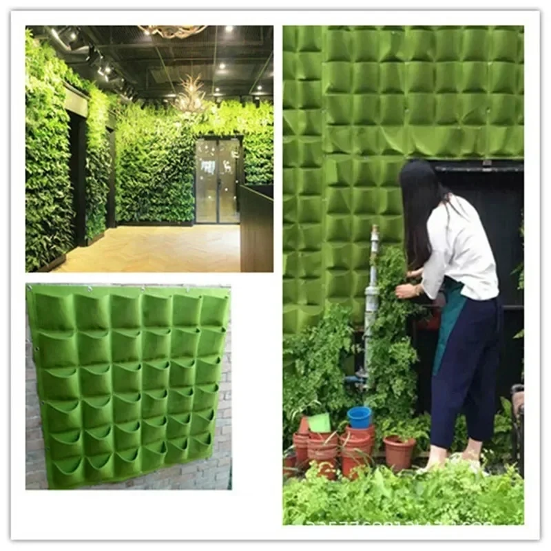 Nuevos bolsillos para colgar en la pared, bolsas para plantar, maceta para el hogar, bolsa de cultivo para jardín, macetero Vertical, maceta para plantas de Suculentas, decoración del hogar