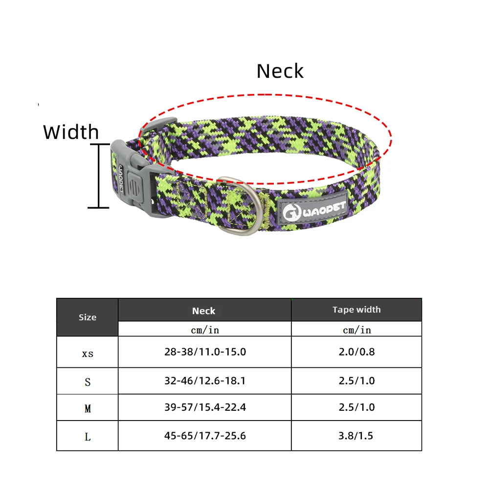 Collar ajustable para perros medianos y grandes, Gargantilla de nailon reflectante, duradero, arnés transpirable para Bulldog