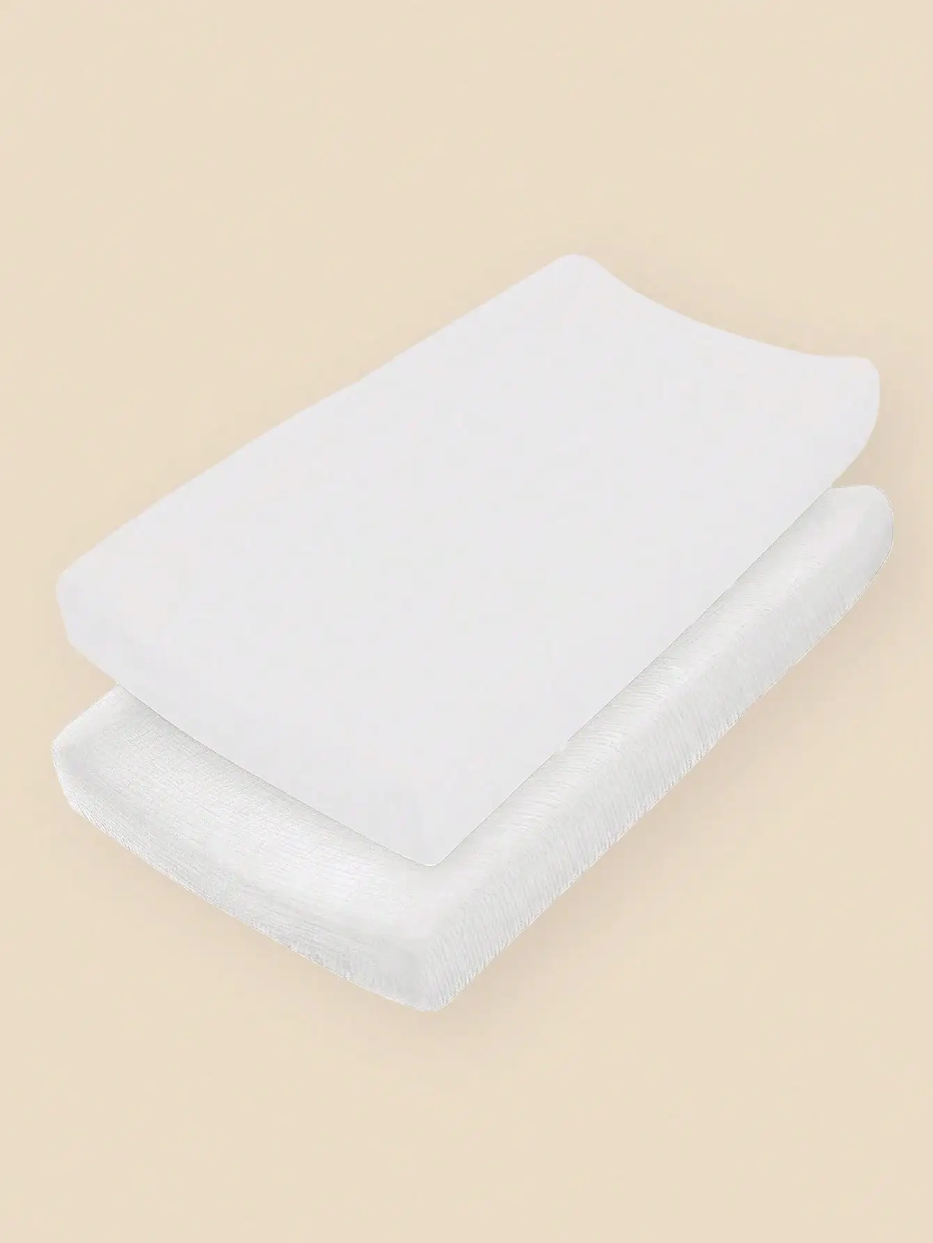 Paquete de 2 fundas para cambiador de muselina, sábanas ajustadas para Moisés para niñas y niños, funda para cambiador de pañales de bebé de algodón suave y transpirable