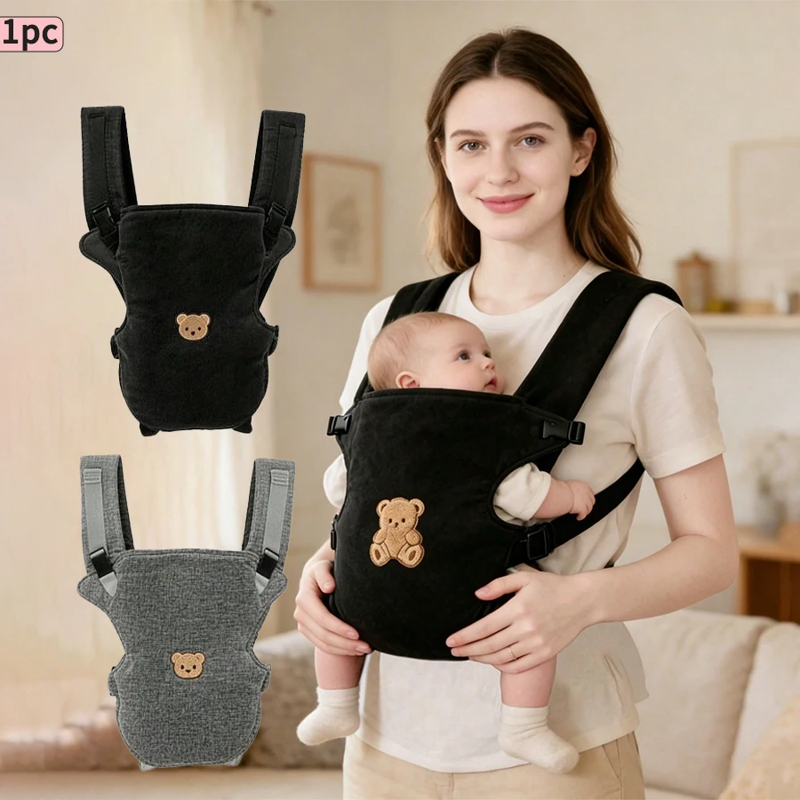 Portabebés ergonómico multifuncional, equipo de viaje portátil 4 en 1, con correas delanteras y traseras ajustables y cómodas, el regalo perfecto para la fiesta de bienvenida del bebé, Halloween, Navidad y Año Nuevo, 1 unidad