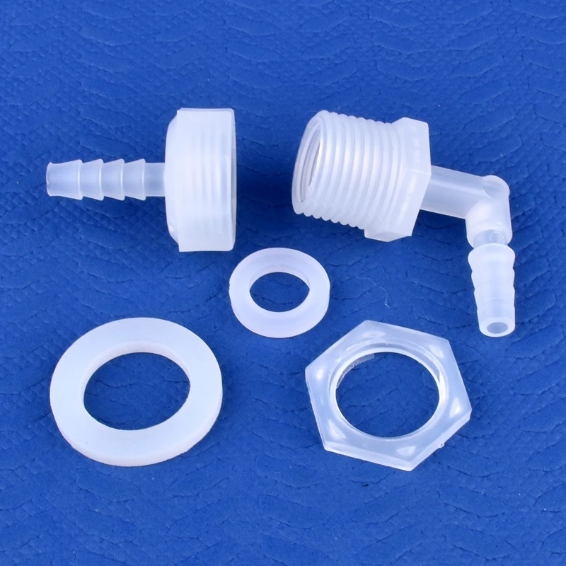 Conector de codo perforado G1/2 a 4 ~ 20mm, bomba de aire para acuario, junta de manguera, conector de tubería de agua para riego de jardín, 1 ~ 50 Uds.
