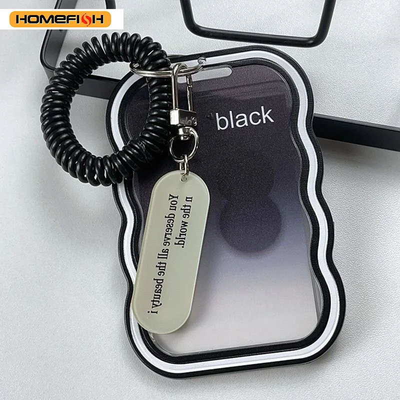 HOMEFISH - Portafotos Creativo Kpop, Llavero Transparente, Funda Protectora para Fotos, Tarjetas de Autobús y Estudiante