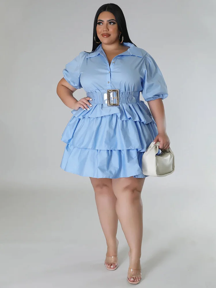 Wmstar-vestidos de talla grande para mujer, camisas Midi elegantes de verano, trajes de cumpleaños de moda, venta al por mayor, triangulación de envíos