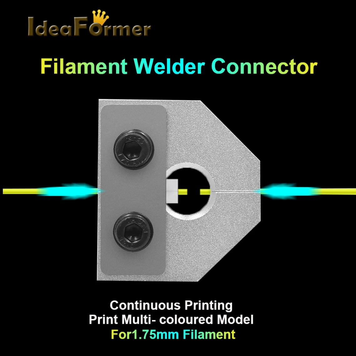 Accesorios para impresora 3D, conector de filamento de 1.75MM, herramienta de unión, empalmador de filamento, soldador de filamento para todo tipo de PLA/ABS/PETG
