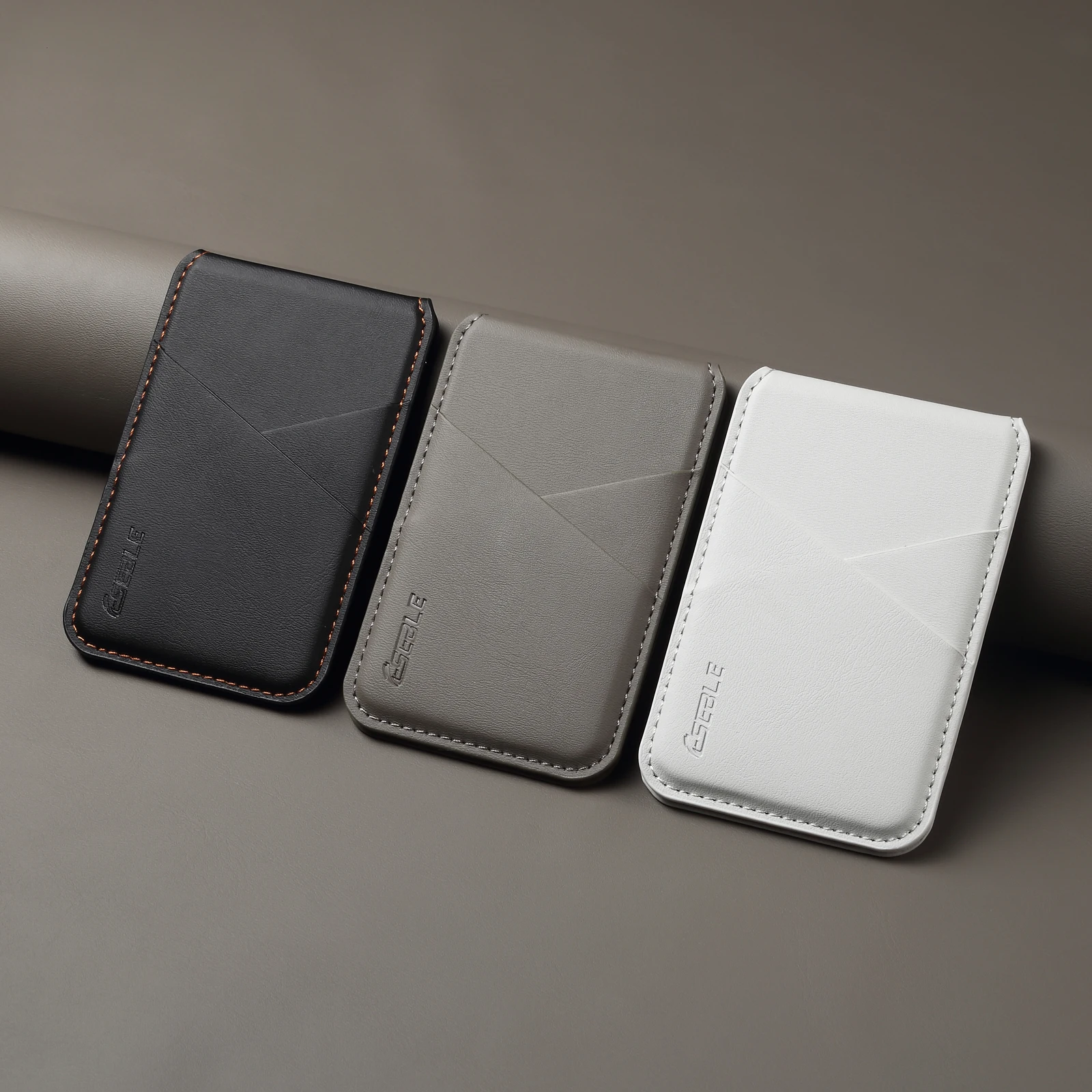 Tarjetero Magnético de Cuero PU Premium, Billetera Anti-RFID Compatible con Smartphones con Carga Inalámbrica Magnética