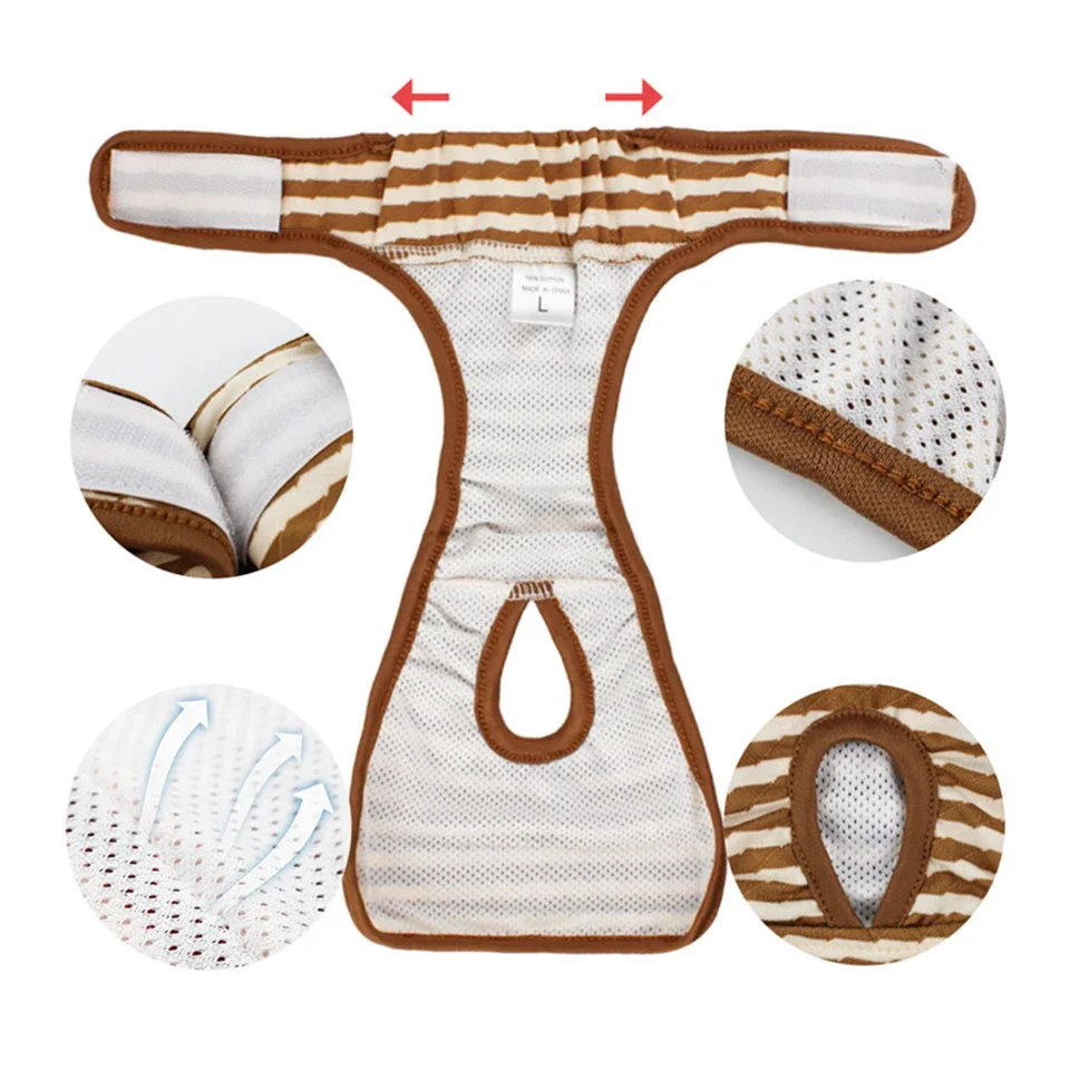 NONOR-pantalones cortos lavables para perro, bragas para menstruación, ropa interior, mono, pantalón fisiológico para mascotas, pañal sanitario