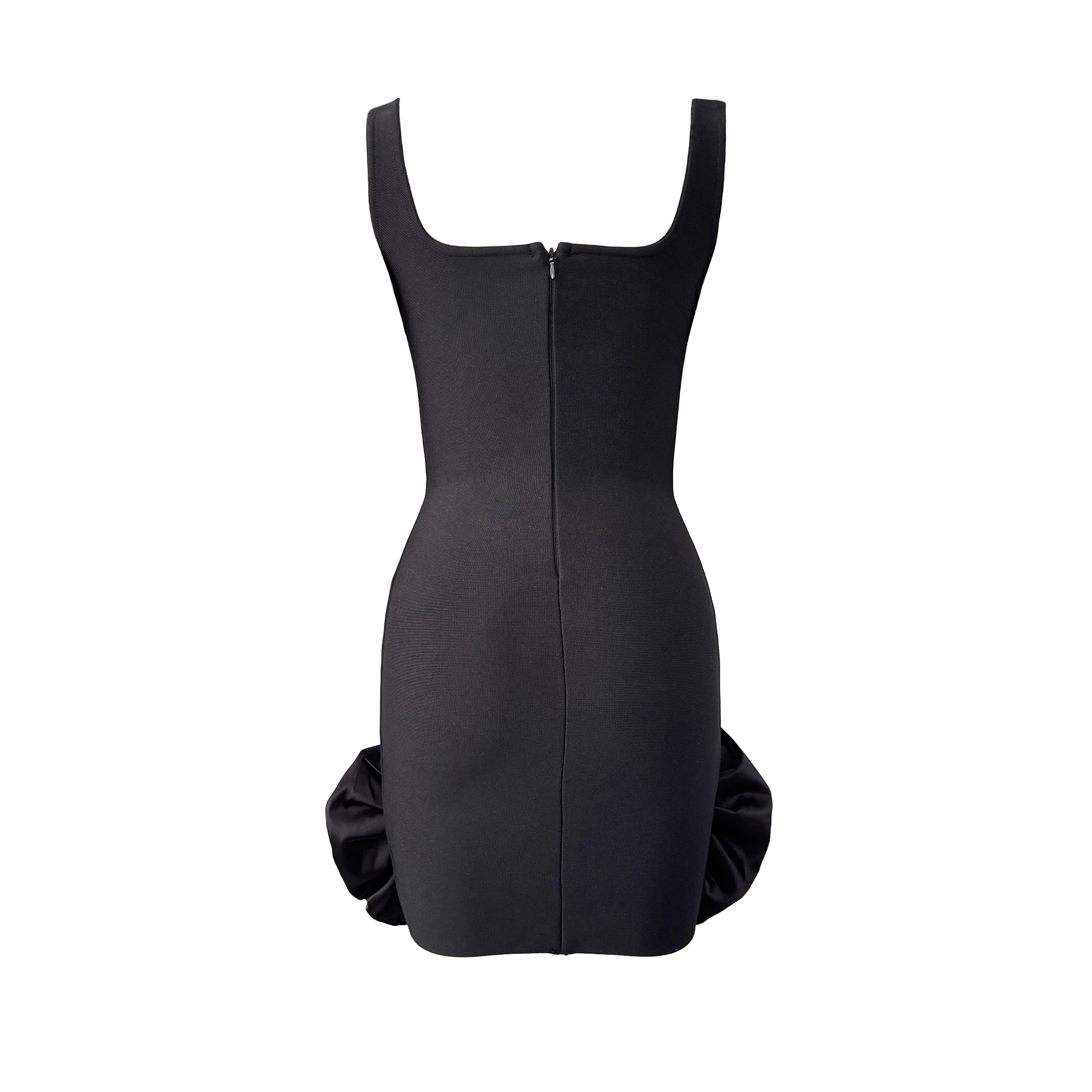 Ropa de verano con volantes para mujer, minivestido Sexy sin mangas con vendaje para fiesta y Club, novedad de 2025