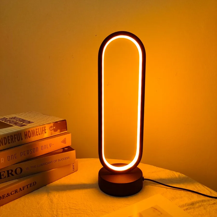 Lámpara de noche LED de tres colores con regulación de intensidad para dormitorio, sala de estar, lámpara de cabecera, 1 unidad
