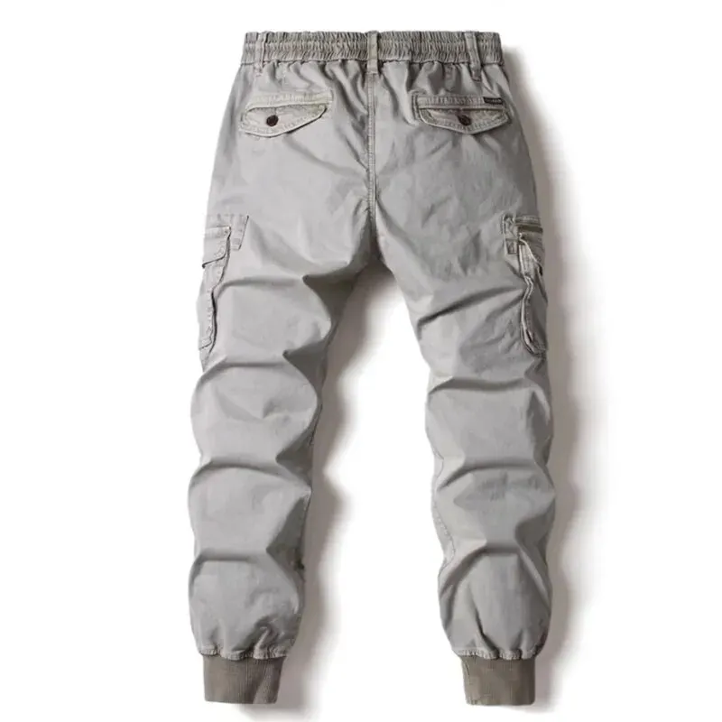 Pantalones cargo para hombre, pantalones informales para correr, pantalones militares tácticos de longitud completa de algodón