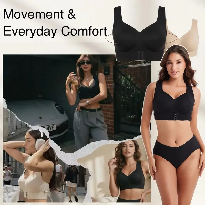 Sujetador deportivo de gel para mujer, corrector de postura, transpirable, con soporte, antideslizante, realce suave, copa completa, para yoga y uso diario