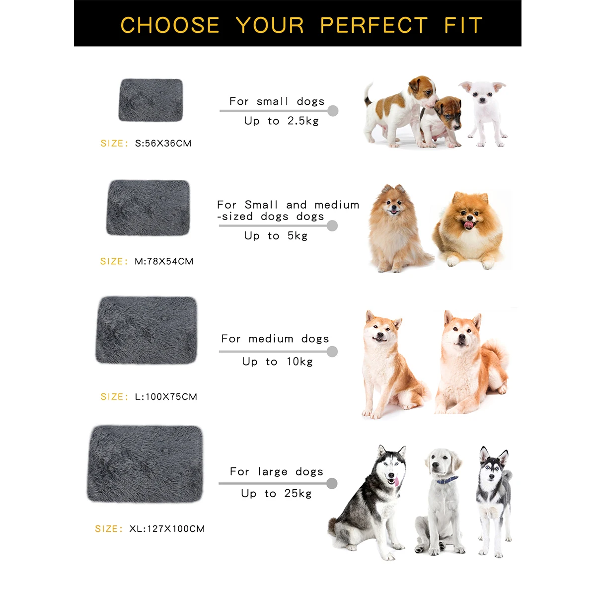 Manta para perro y mascota, cama cálida para perros, suministros medianos, accesorios para perrera, gatos pequeños, cesta grande, alfombrilla lavable de felpa para cachorros