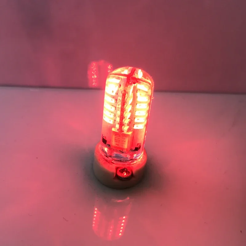 Bombilla LED de mazorca de maíz para decoración del hogar, lámpara de silicona G4, 3 W, 5W, 24LED, 48LED, azul, verde, rojo, 3014SMD, 12V