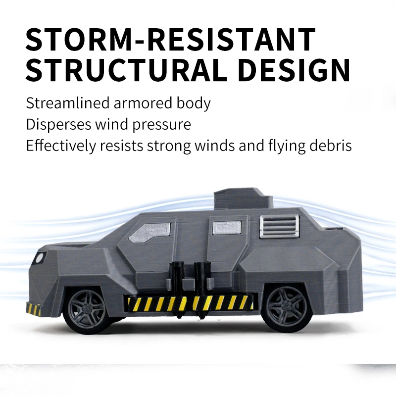 Modelo de Vehículo Blindado Storm Interceptor Titus Tornado Chaser, Réplica de Película, Juguete Coleccionable, Regalo