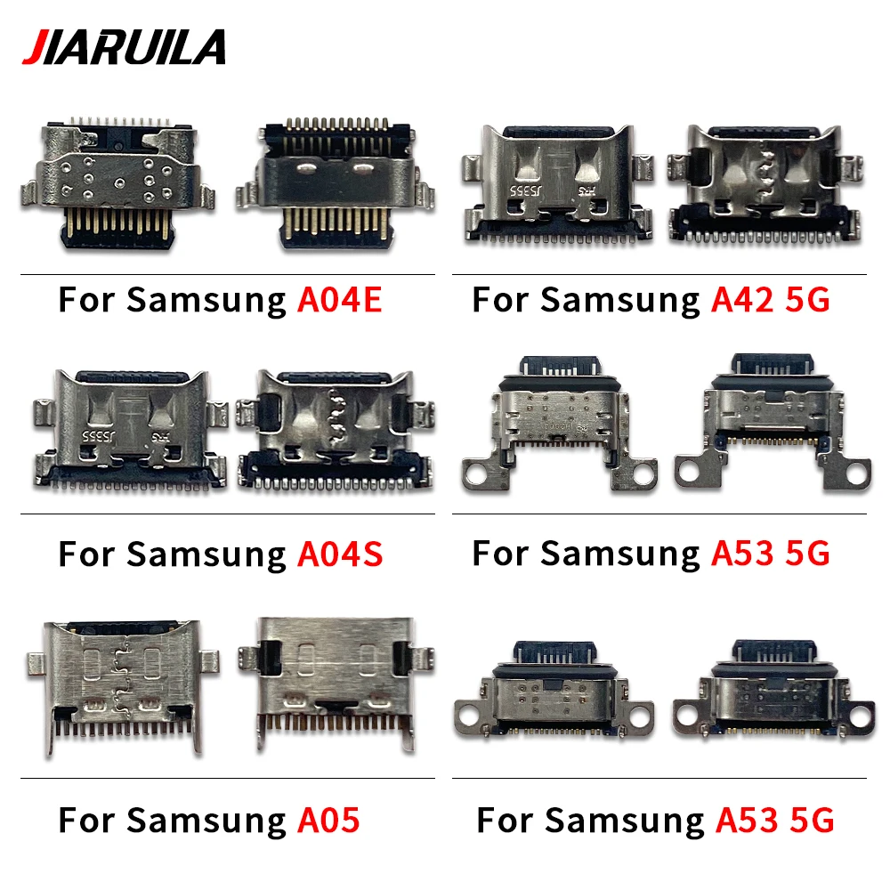 100 Uds puerto de carga USB para Samsung A04E A04S A05 A05S A13 4G A13 5G A14 A145P A146B A20E A23 A24 A34 A42 A54 A53 5G