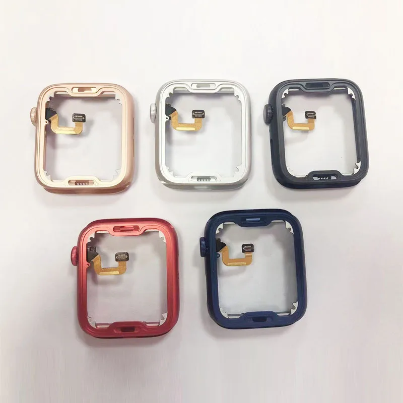 Carcasa de Marco medio con corona Digital, botón de encendido, altavoz, montaje de Cable flexible para Apple Watch Series 4, 5, SE, 6, 7, 40mm, 44mm