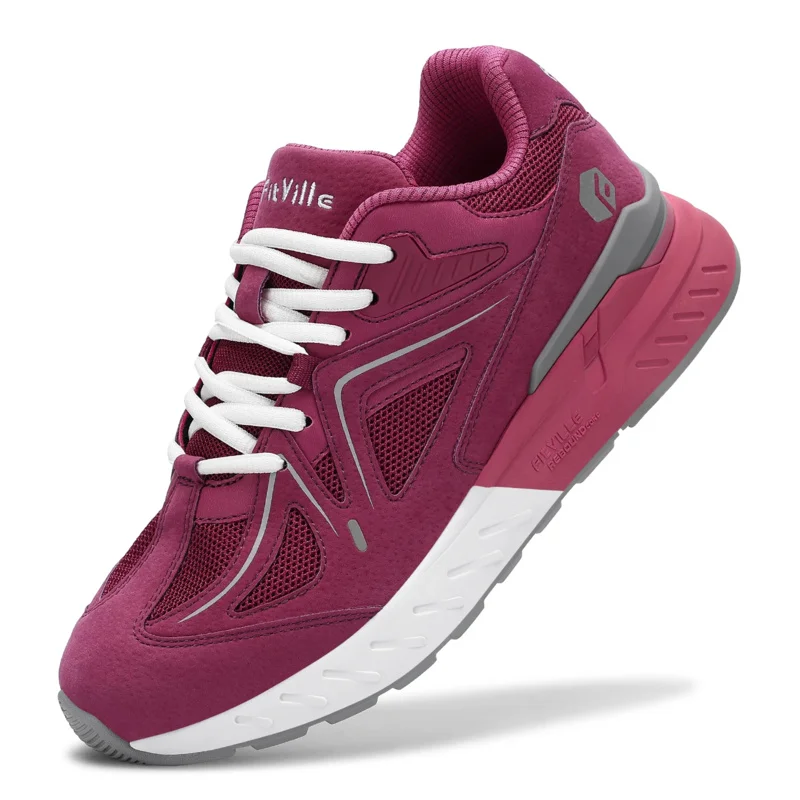 Fittington, zapatillas para correr en carretera para mujer, zapatillas de deporte 2E de ancho para exteriores, calzado de entrenamiento para correr para mujer, ligero para pies hinchados